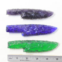 3 Glass Ornamental Knife Blades  #0335