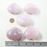 5 Rose Quartz Hearts Combined Weight of  451 Grams #9541 Gemstone Hearts