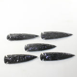 5 Obsidian Ornamental Spearheads  #043-1  Arrowhead
