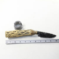 Cholla Cactus Wood Handle Obsidian Blade Ornamental Knife #373-2 Mountain Man Knife