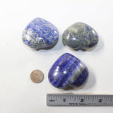 3 Lapis Hearts Combined Weight of  273 Grams #5541 Gemstone Hearts