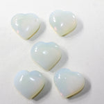 5 Opalite Hearts Combined Weight of  427 Grams #6441 Gemstone Hearts