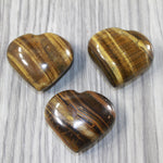 3 Tiger Eye Hearts Combined Weight of  280 Grams #2942 Gemstone Hearts
