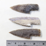 3 Small Stone Ornamental Knife Blades  #2635  Mountain Man Knife