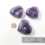 3 Amethyst  Hearts Combined Weight of  254 Grams #543-1 Gemstone Hearts