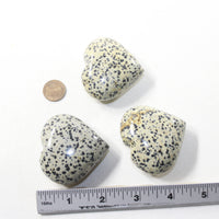 3 Dalmatian  Hearts Combined Weight of  266 Grams #403-1 Gemstone Hearts