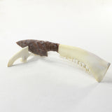 Deer Jaw Handle Stone Blade Ornamental Knife #1341 Mountain Man Knife