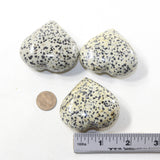 3 Dalmatian  Hearts Combined Weight of  264 Grams #273-1 Gemstone Hearts
