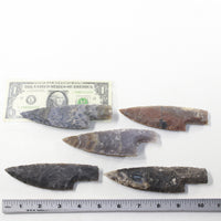 5 Stone Ornamental Knife Blades  #5935  Mountain Man Knife