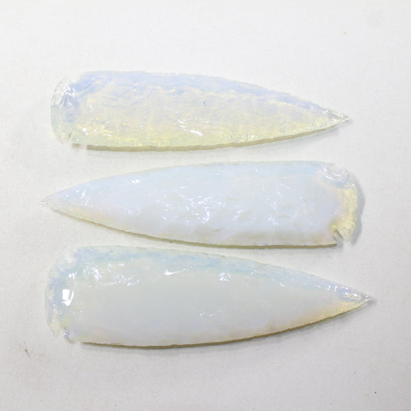 3 Opalite Ornamental Spearheads  #2738  Arrowhead