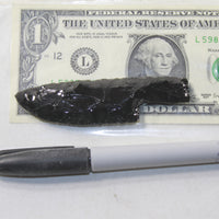 1 Small Obsidian Ornamental Knife Blade  #0041