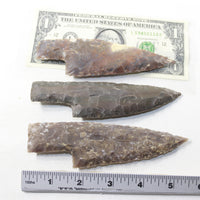3 Stone Ornamental Knife Blades  #7241  Mountain Man Knife