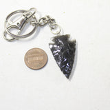1 Obsidian Arrowhead Key Ring #6341  Keychain Tassel Bag Tag