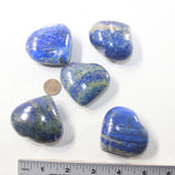 5 Lapis Hearts Combined Weight of  475 Grams #9941 Gemstone Hearts