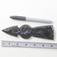 1 Obsidian Ornamental Tomahawk Head #0238  Ax Axe Hatchet
