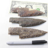 3 Stone Ornamental Knife Blades  #7241  Mountain Man Knife