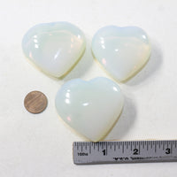 3 Opalite Hearts Combined Weight of  231 Grams #2341 Gemstone Hearts