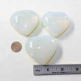3 Opalite Hearts Combined Weight of  231 Grams #2341 Gemstone Hearts