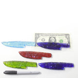 5 Glass Ornamental Knife Blades  #7035