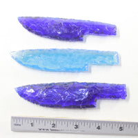 3 Glass Ornamental Knife Blades  #7135
