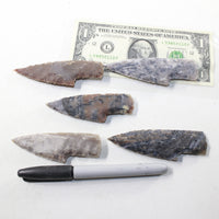 5 Small Stone Ornamental Knife Blades  #113-1  Mountain Man Knife
