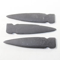 3 Iron Ornamental Spearheads  #623-2  Mountain Man Knife