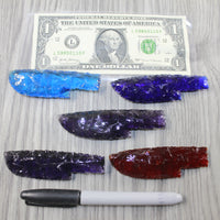 5 Small Glass Ornamental Knife Blades  #1942
