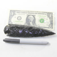1 Obsidian Ornamental Spearhead  #663-2  Arrowheads