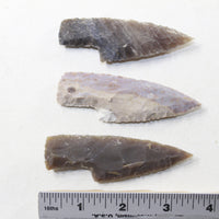 3 Small Stone Ornamental Knife Blades  #2635  Mountain Man Knife