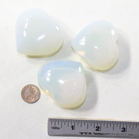 3 Opalite Hearts Combined Weight of  233 Grams #1641 Gemstone Hearts