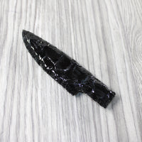 1 Obsidian Ornamental Knife Blade  #1054    Mountain Man Knife