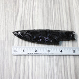 1 Obsidian Ornamental Knife Blade  #1054    Mountain Man Knife