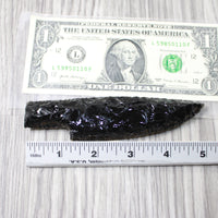 1 Obsidian Ornamental Knife Blade  #1054    Mountain Man Knife