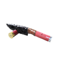 Shotgun Shell Handle Obsidian Blade Ornamental Knife #9054  Mountain Man Knife