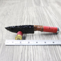 Shotgun Shell Handle Obsidian Blade Ornamental Knife #9054  Mountain Man Knife