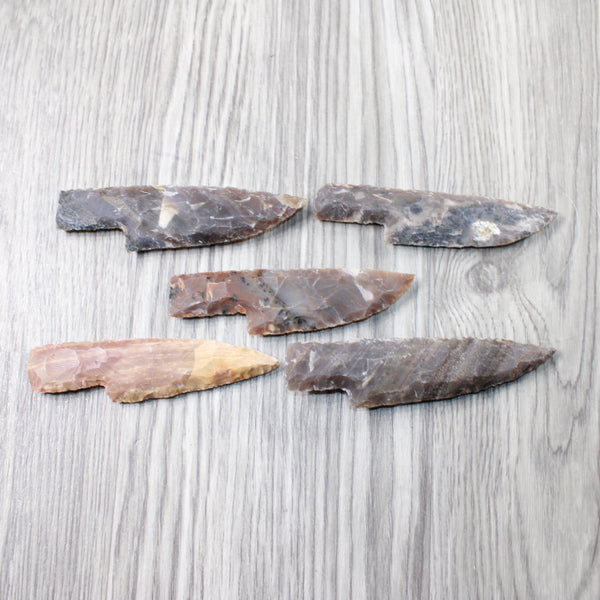 5 Stone Ornamental Knife Blades  #2054     Mountain Man Knife