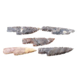 5 Stone Ornamental Knife Blades  #2054     Mountain Man Knife