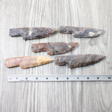 5 Stone Ornamental Knife Blades  #2054     Mountain Man Knife