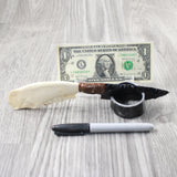 Goat Jaw Handle Obsidian Blade Ornamental Knife #8155  Mountain Man Knife