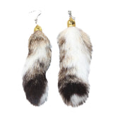 Bobcat Tail Earrings  #6763  Mountain Man Earrings