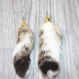 Bobcat Tail Earrings  #6763  Mountain Man Earrings