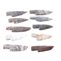 10 Stone Ornamental Knife Blades  #2155     Mountain Man Knife