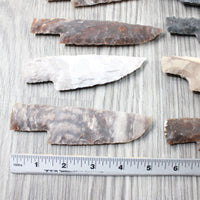 10 Stone Ornamental Knife Blades  #2155     Mountain Man Knife