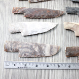 10 Stone Ornamental Knife Blades  #2155     Mountain Man Knife