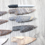 10 Stone Ornamental Knife Blades  #2155     Mountain Man Knife