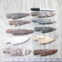 10 Stone Ornamental Knife Blades  #2155     Mountain Man Knife