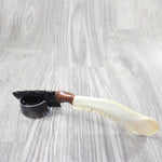 Deer Jaw Handle Obsidian Blade Ornamental Knife #8155  Mountain Man Knife
