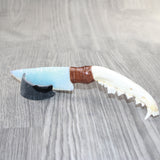 Coyote Jaw Handle Opalite Blade Ornamental Knife #8763     Mountain Man Knife