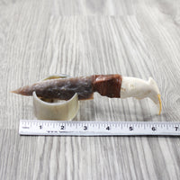 Beaver Jaw Handle Stone Blade Ornamental Knife #82955    Mountain Man Knife