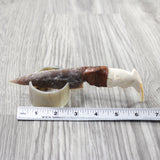 Beaver Jaw Handle Stone Blade Ornamental Knife #82955    Mountain Man Knife